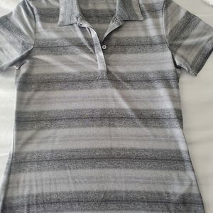 Ladies gray addidas golf polo size small